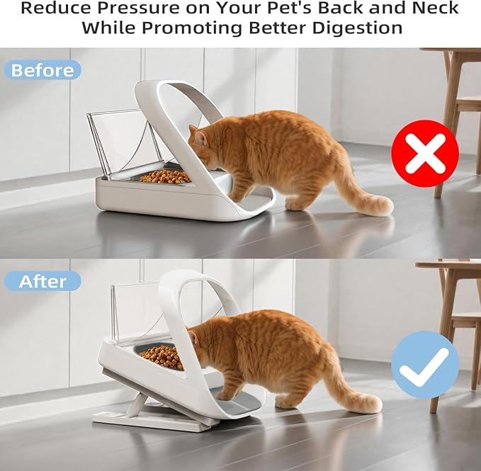 Adjustable Stand for Automatic Microchip Cat Pet Feeder, 0-20° Adjustable Angle - Image 2