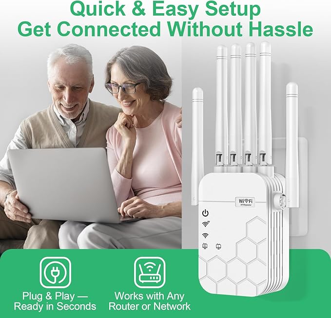 WiFi Extender Signal Booster for Home, AC1900Mbps Dual Band, Covers up to 12880 - Image 7