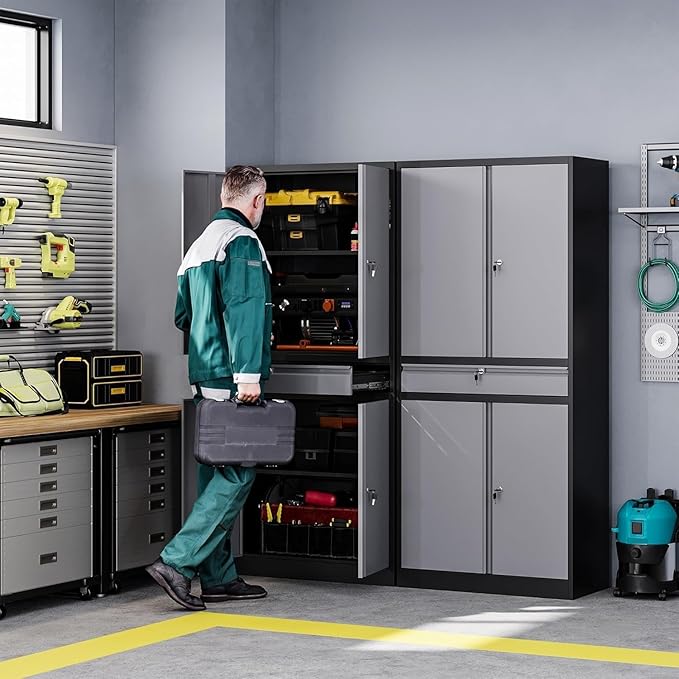 Letaya Metal Garage Storage Cabinet - Image 2