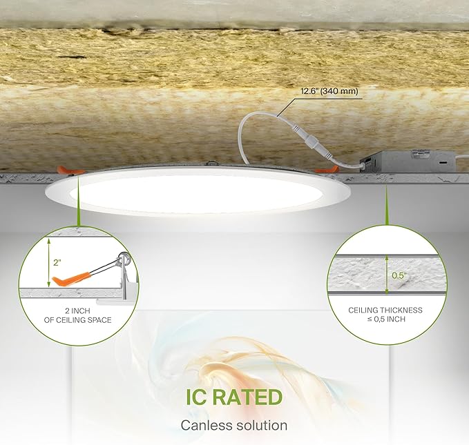 ASD 1 Pack 11/12 Inch LED Recessed Lighting 24W, 5 CCT 2700K-5000K CRI90+ - Image 7