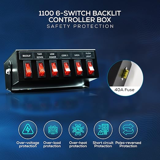 Ultra Bright Lightz 1100 6-Switch Backlit Controller Box | Emergency Vehicle - Image 6