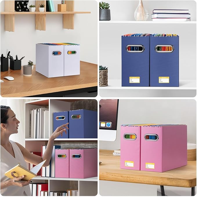 BALEINE File Organizer Box, Cardboard File Folder Organizer - Image 8
