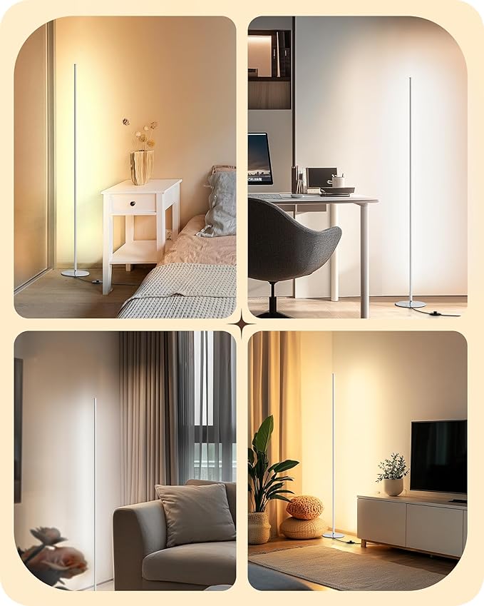 EDISHINE Minimalist LED Corner Floor Lamp - Image 6
