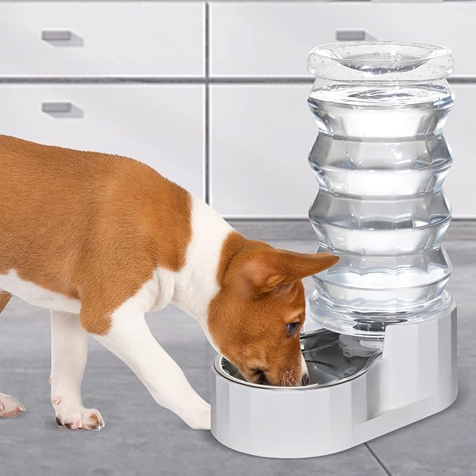 RIZZARI Large Gravity Water Dispenser: 8L Auto-Refill Stainless Steel Dog Water - Image 7