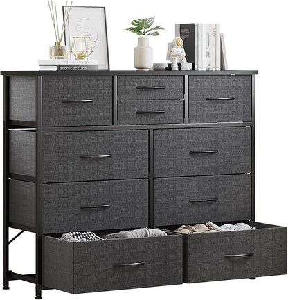 LUMTOK 10-Drawer Dresser, Fabric Storage Dressers by LUMTOK