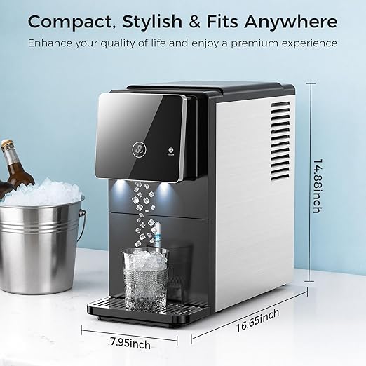 WAA Countertop Nugget Ice Maker, 33 lbs/Day Portable Countertop Ice Machine - Image 8