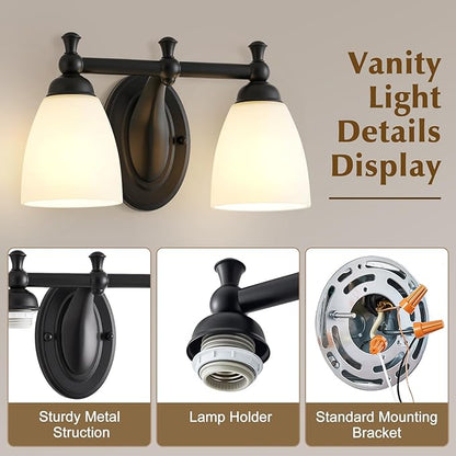 EJIAXIN 2 Lights Bathroom Vanity Light - Image 3