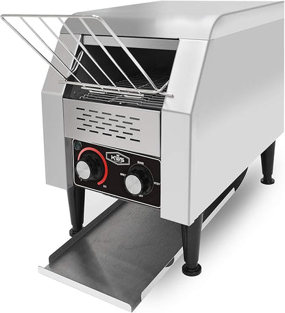 KWS CT-150 Commercial 1300W Electric Stainless Steel Conveyor Toaster by KitchenWareStation