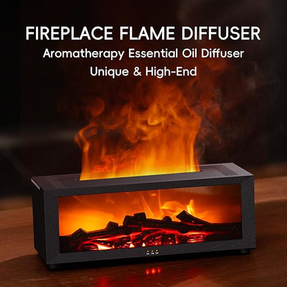 Essential Oil Diffuser, 7 Colors Fireplace Fire Flame Aromatherapy Diffuser - Image 2