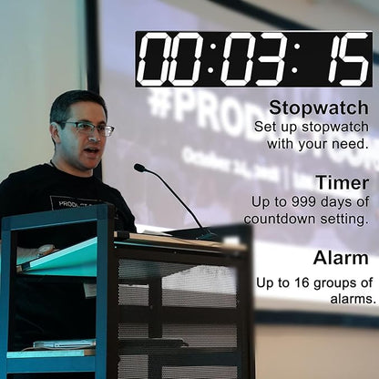 CHKOSDA Digital Wall Clock, Oversize Led Digital Clock - Image 4