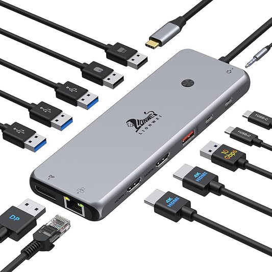 13 in 1 USB C Docking Station by LIONWEI