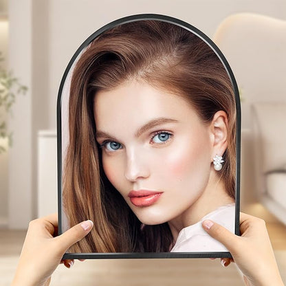 Small Black Arch Mirror Wall-Mounted 10x13 inch Arched Mirror - Image 3