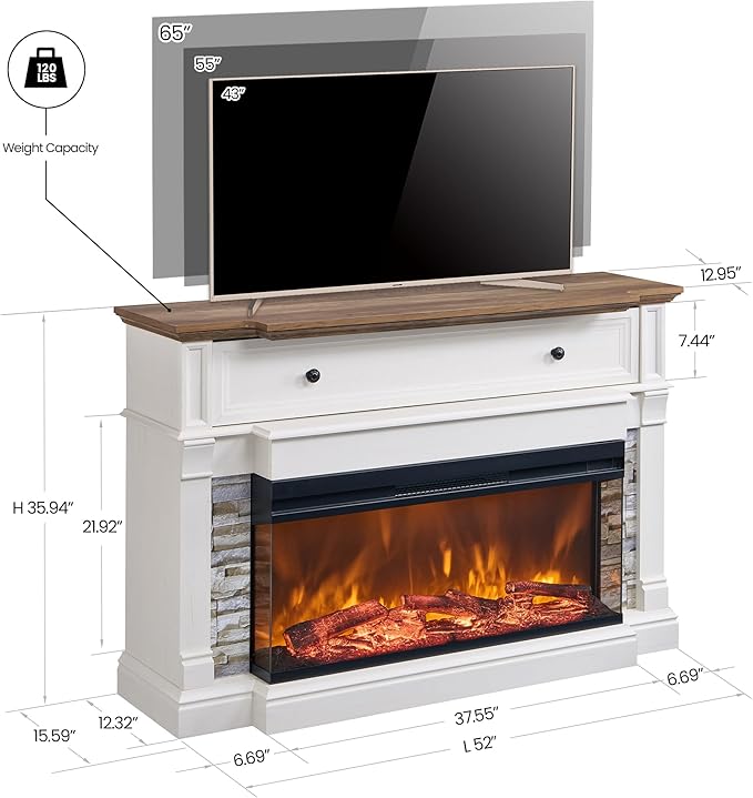 OKD 52" Electric Fireplace - Image 4