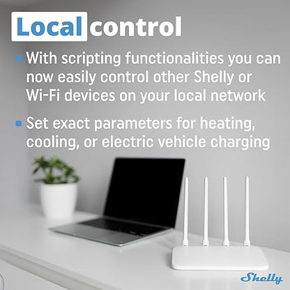 Shelly Pro 3EM | Wi-Fi & LAN, 3-Phase Smart Energy Meter | 2-Way Consumption | - Image 6