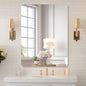 Mirrorons 18x24 Frameless Bathroom Mirror, Rounded Corner Bathroom Vanity Mirror by Mirrorons