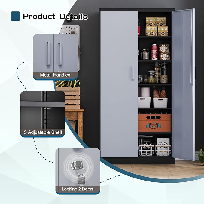 MIIIKO Metal Storage Cabinet - Image 6