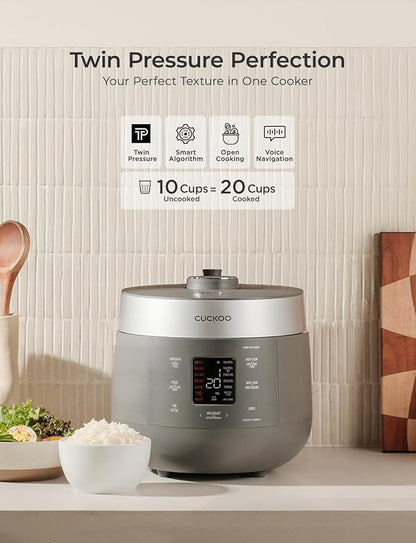 CUCKOO Twin Pressure Rice Cooker 10-Cup Uncooked / 20-Cup Cooked - Image 2