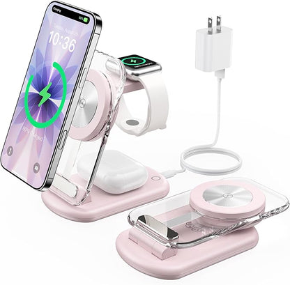 3 in 1 Magnetic Wireless Charging Station by Mukiya