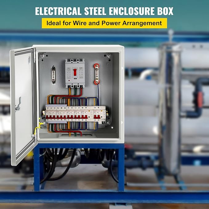 VEVOR NEMA Steel Enclosure, IP66 Waterproof & Dustproof, Outdoor/Indoor - Image 2