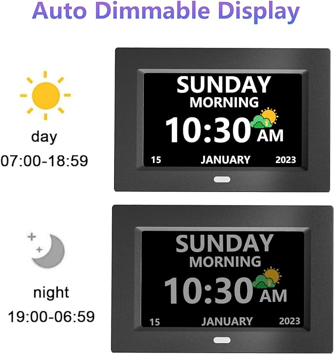 MRCHYDZ 7 Inch Clock with Day and Date - Image 7