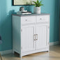 Modern White Buffet Cabinet, 26x30 Inches, 2 Doors, 2 Drawers, Adjustable by VANIRROR