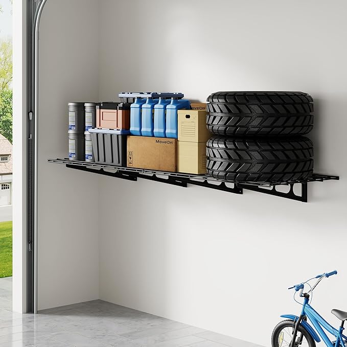 FLEXIMOUNTS 2x6ft Garage Shelving Wall-Mounted, Holds Up to 400 lbs, Garage by FLEXIMOUNTS