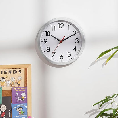 AKCISOT Wall Clock, Modern Small Wall Clocks Battery Operated 8 Inch, Silent - Image 4