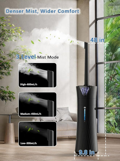 MONISEN 17L/4.5Gal Humidifier Large Room, Smart Quiet Ultrasonic Cool Mist - Image 6