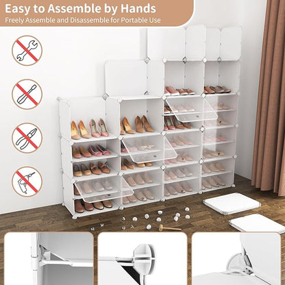ROJASOP Shoe Storage Cabinet, 12-Tier Shoe Organizer 96 Pairs Extra Large - Image 6