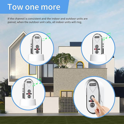 PANDAAR Doorbell Wireless for Home, Wireless Intercom System 4900ft Long Range - Image 5