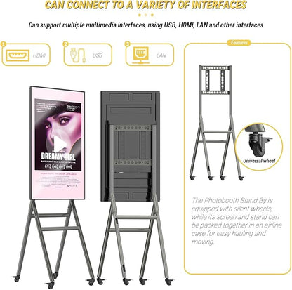 MWE Mobile Digital Signage Display 43in, Portable UHD Touchscreen Advertising - Image 4