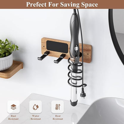 Tindbea Hair Dryer Holder Curling Iron Holder, Blow Dryer Holder Wall Mount - Image 6