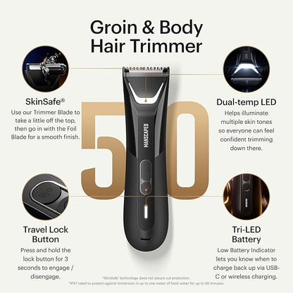 MANSCAPED® The Lawn Mower® 5.0 Ultra Groin & Body Hair Trimmer – Dual-Head - Image 2