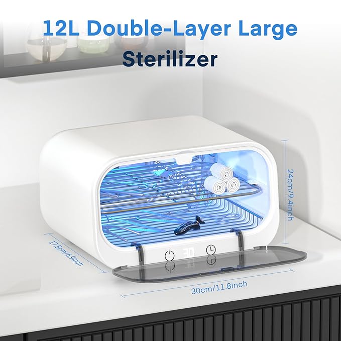 Yofuly Sterilizer for Esthetician, 12L Double-layer Large Sterilizer for Nail - Image 2