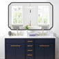 White 30"x48" Bathroom Mirror for Wall, Large Bathroom Vanity Mirror, Rounded by FerytangeHome