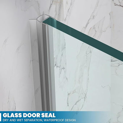 Bathroom Frameless Shower Door 36" W*72" H, 5/16" Clear Tempered Glass Hinged - Image 5