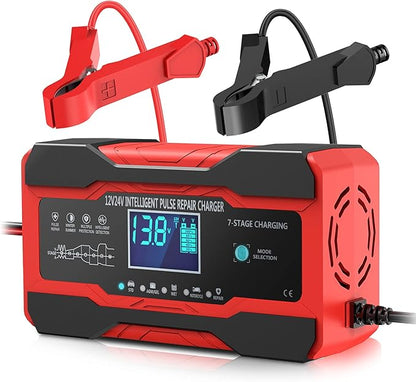 YONHAN Battery Charger 10-Amp 12V and 24V Fully-Automatic Smart Car Battery by InnovativeAutomotiveProducts