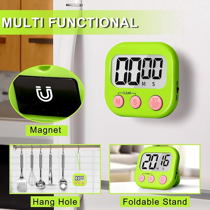 ZILLEEN Classroom Timer for Kids Teachers 12 Pack Digital Tmers - Image 3