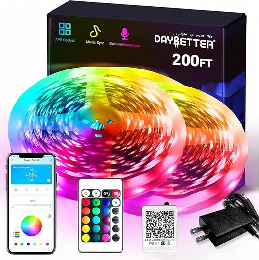 DAYBETTER Smart RGB Led Strip Lights, 200ft Led Lights by DAYBETTER
