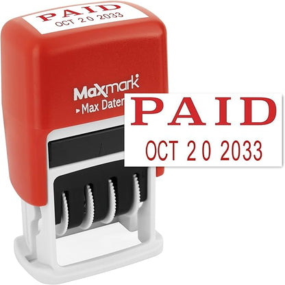 MaxMark Self-Inking Rubber Date Office Stamp by Maxmark