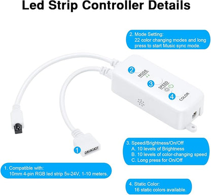 RGB LED Strip Light Controller, - Image 5