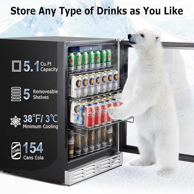 Kalamera 24 inch Beverage Refrigerator - Image 2