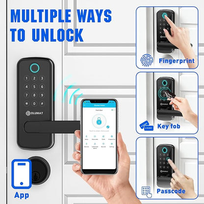 Smart Lock with Handle: Wi-Fi Keyless Entry Door Lock - Image 2
