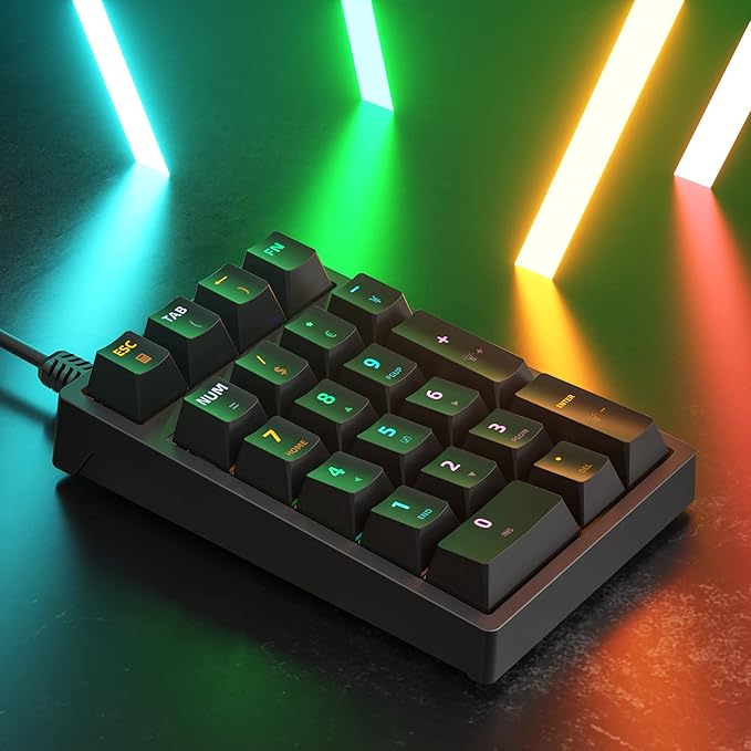 Number Pad, Mechanical USB Wired Numeric Keypad - Image 7