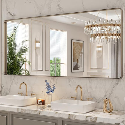 LOAAO 72”X32” Bronze Bathroom Mirrors by LOAAO