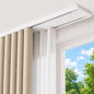 Double Curtain Track Ceiling Mount - Heavy Duty Curtain Track Rail System | Hidden Sliding Design, Easy to Install and Clean for Hotel, Hospital, Bedroom & Living Room, White, 9FT - 12FT