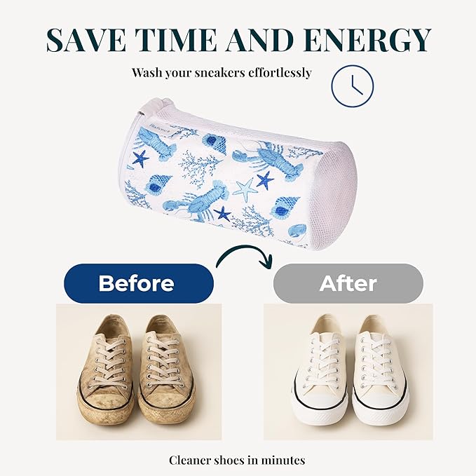 Shoe Washing Machine Bags with Sneaker Brush – Deep Clean & Protection Thick - Image 3