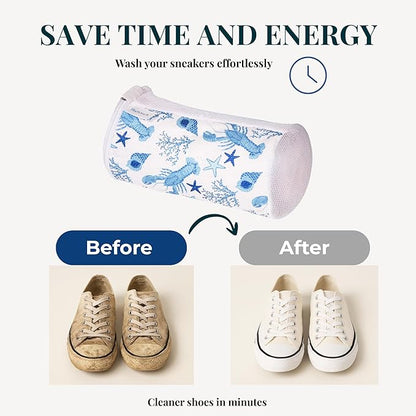 Shoe Washing Machine Bags with Sneaker Brush – Deep Clean & Protection Thick - Image 3