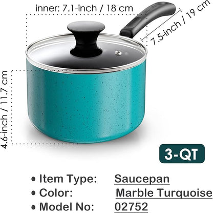 Cook N Home Non Stick Sauce Pan, 3 Quarts Saucepan - Image 2