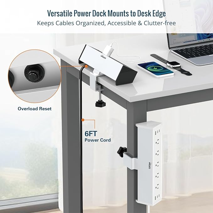 Tecmojo Desk Clamp Power Strip 5 Outlet - Image 6